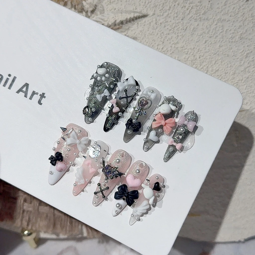 Jirai Y2K Spice Girl Black Pin - 3D Printing Nails recension och pris