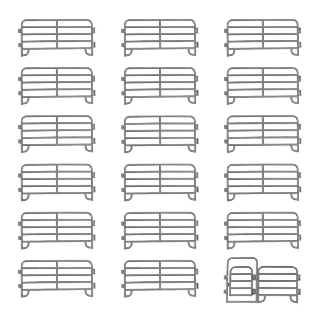 Miniature Corral Fencing Panel Playset Fence Toys for Farm Animal Figurines