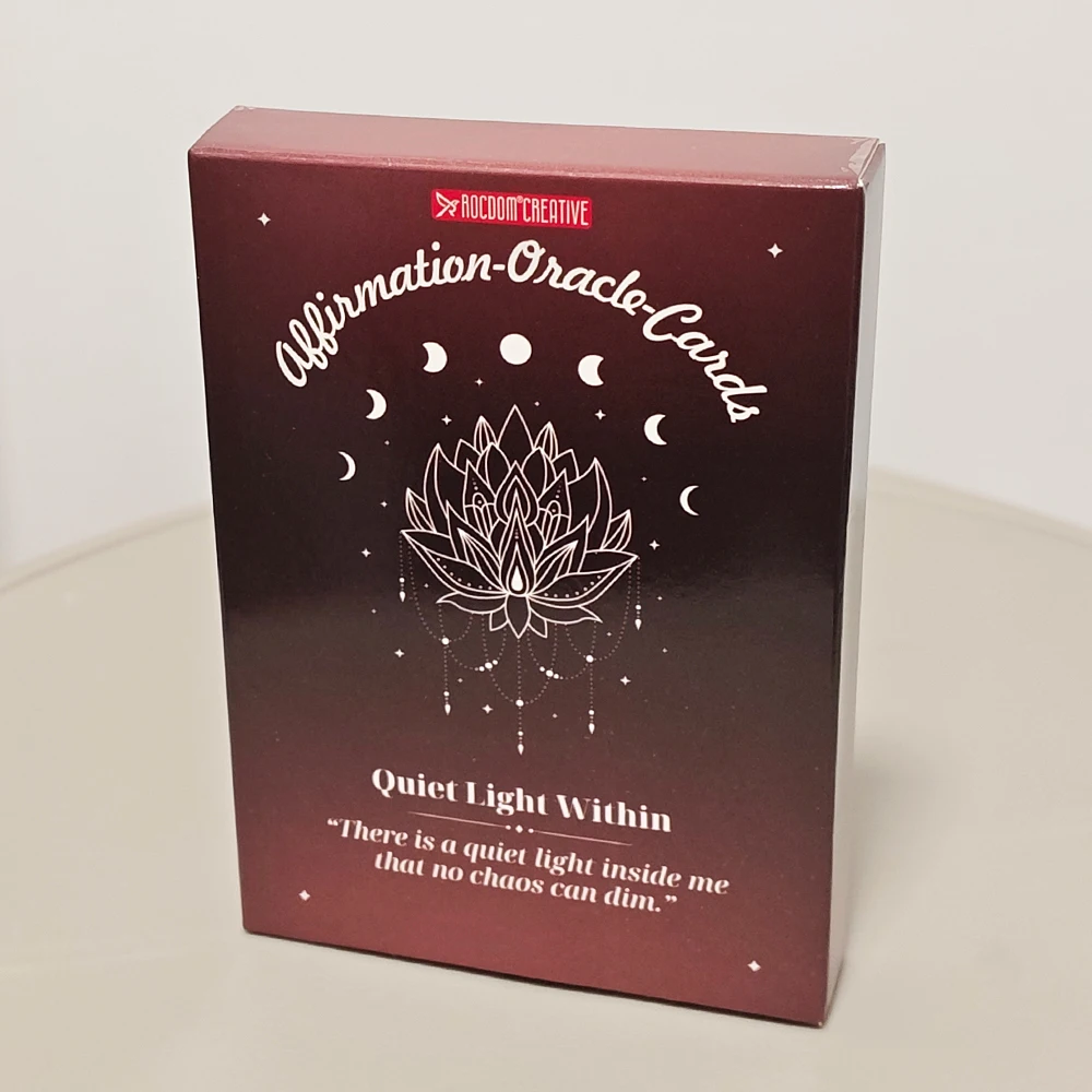 

40 шт. карты Oracle Affirmation Колода карт Oracle Quiet Light в пределах 10,4*7,3 см