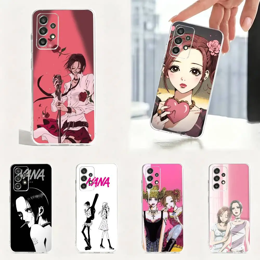 Adolescence anime N-NANA Phone Case Soft Transparent TPU Case For Samsung S25,S24,S21,S22,S23,S30,Ultra,S20,Plus