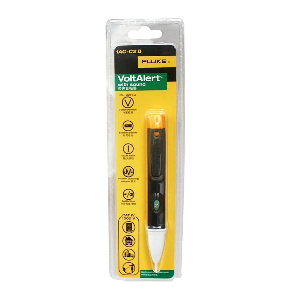 FLUKE 1AC-C2 II VoltAlert Sensor Non-contact 200~1000V AC tester electrical Detector Pen