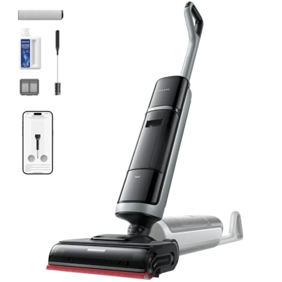 H15 Pro Heat Wet Dry Vacuum Cleaner 185°F Hot Water Floor Cleaning Cordless Vacuum Mop with GapFree AI Robotic Arm 22KPa Suctio