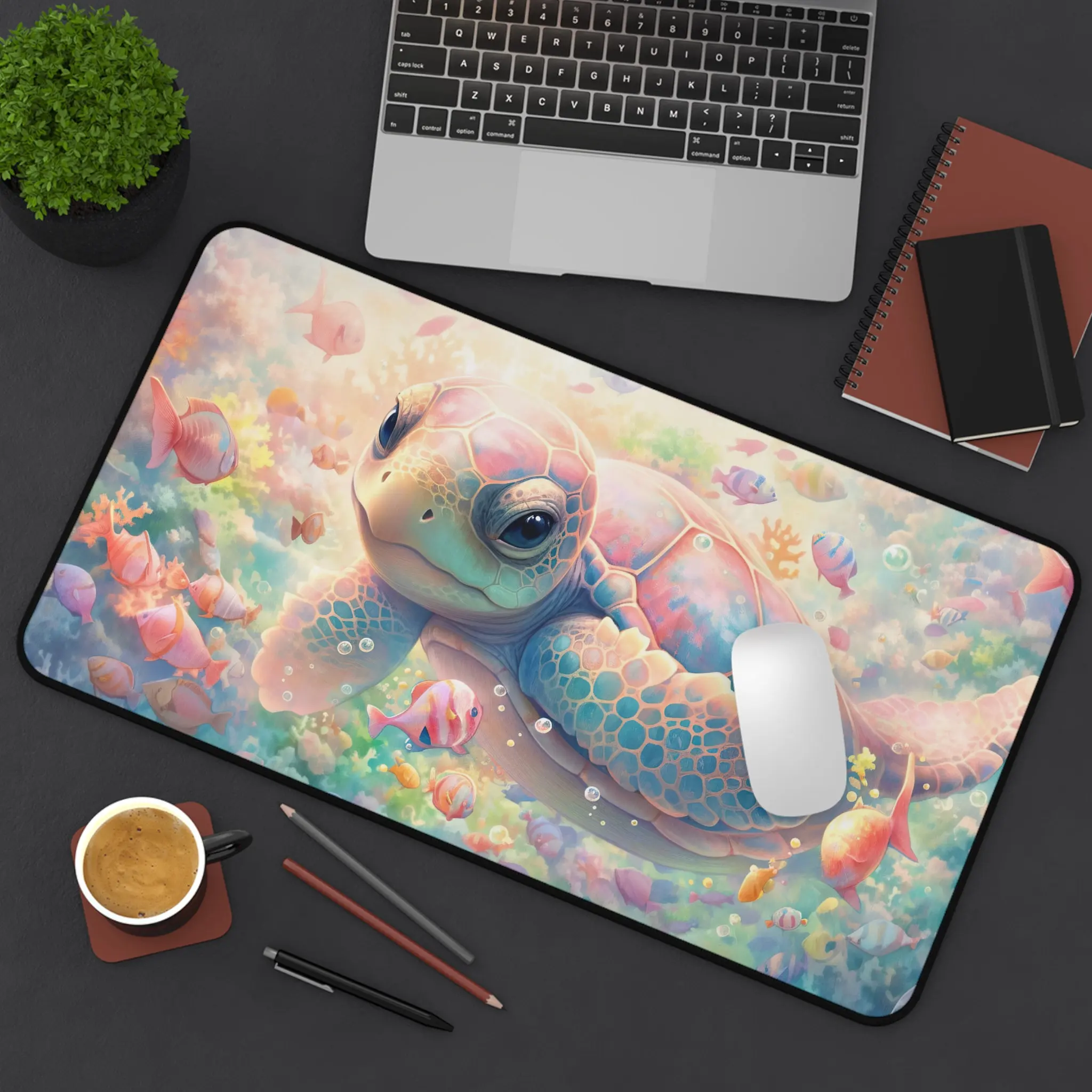 

Cute Sea Turtle Game Mouse Pad, Ocean Cartoon Sea Turtle Desk Mat, Minimalist Office Decor Mat, Perfect Gift for Friends.