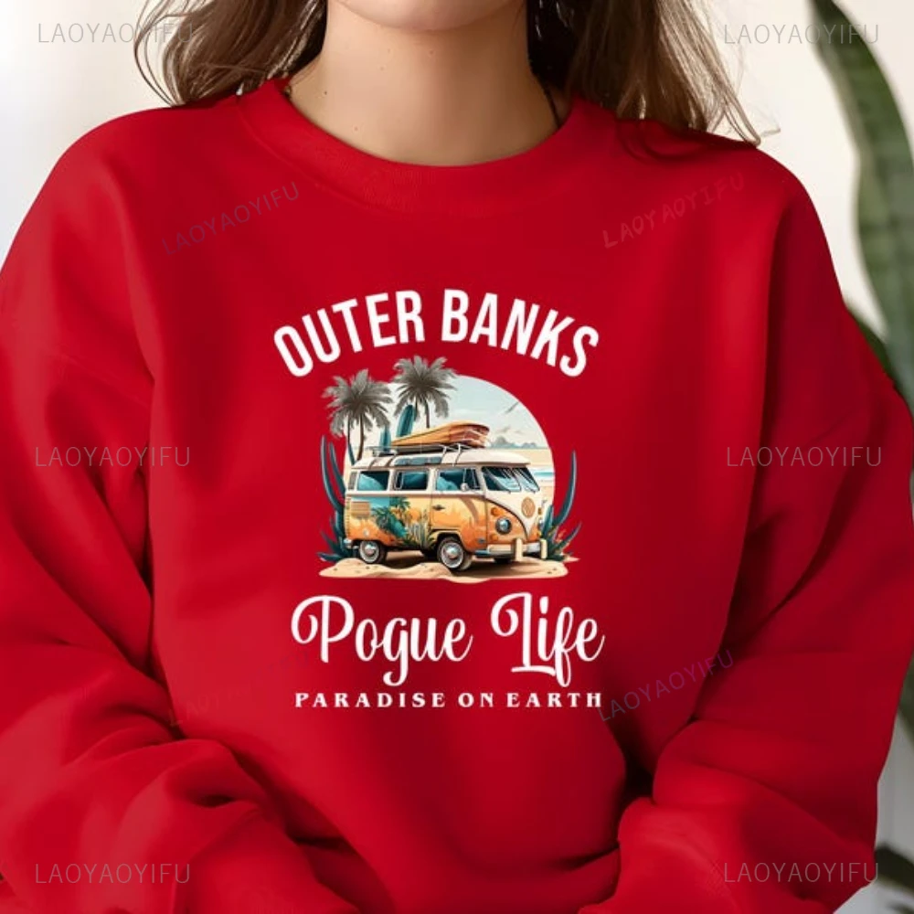 Outer Banks Pogue Life Woman Man Sweatshirt North Carolina Outer Bank Pullover Fashion Casual Drop Shoulder O-neck Hoodie