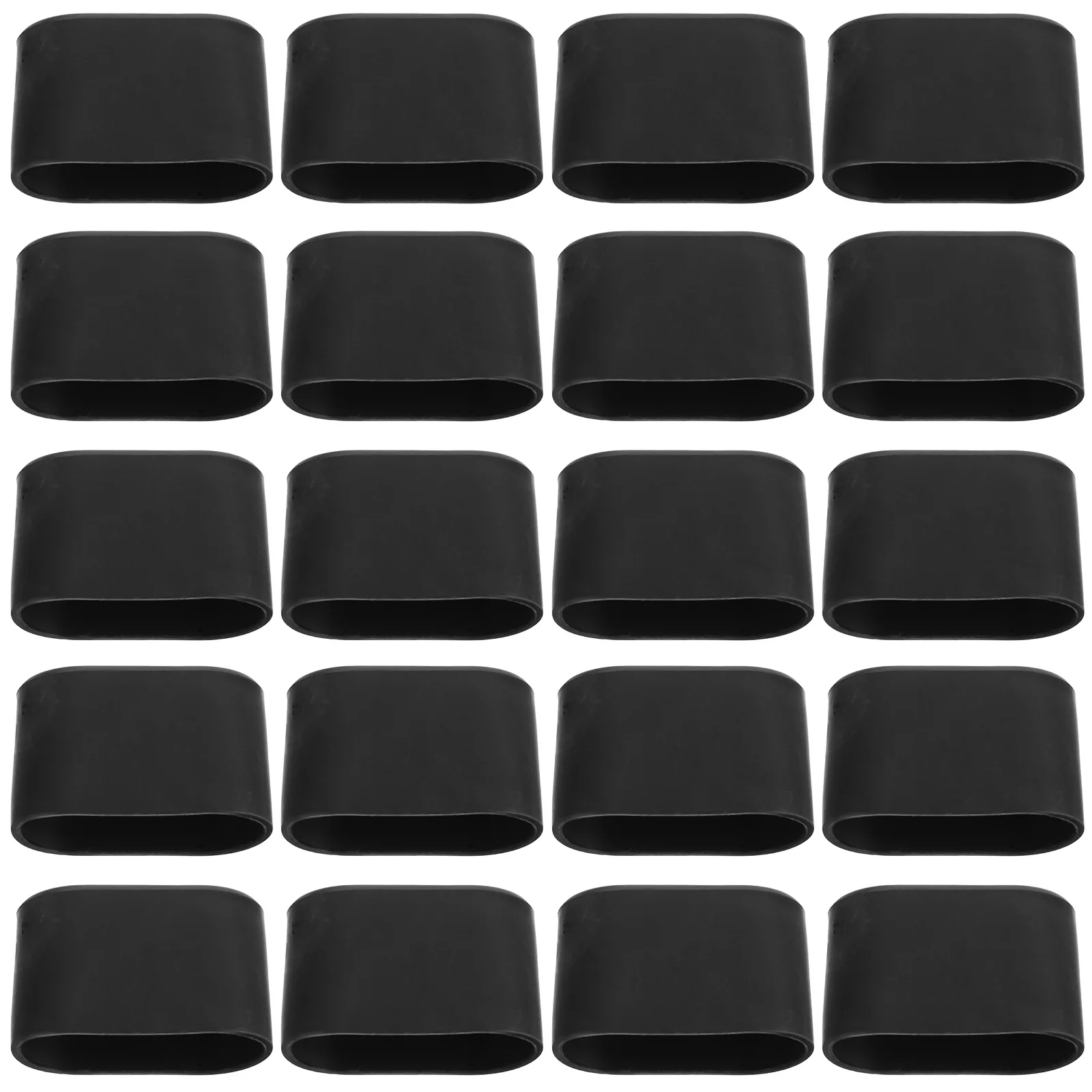 

20 Pcs Oval Chair Legs Furniture Covers Floor Bottom Protectors Feet Pads Pvc Caps