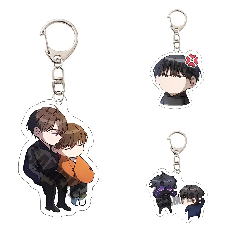 6CM Anime The Hunter's Gonna Lay Low Keychain Acrylic Stand Model Characters Ornament Accessories Goods Christmas Gifts