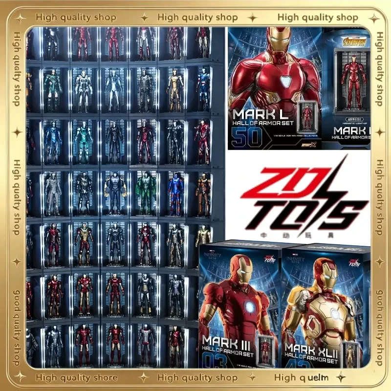 Iron Man 3 Rüstungshalle im Maßstab 1:10 für Mk1-Mk5 Actionfiguren, Dekorations-Displaymodell, Sammlerstück, auf Lager