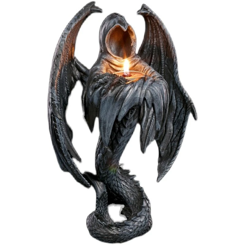 

Gothic Shadow Master Retro Dragon Mother Resin Candlestick Post-Modern Retro Ornaments Ornament home decoration accessories