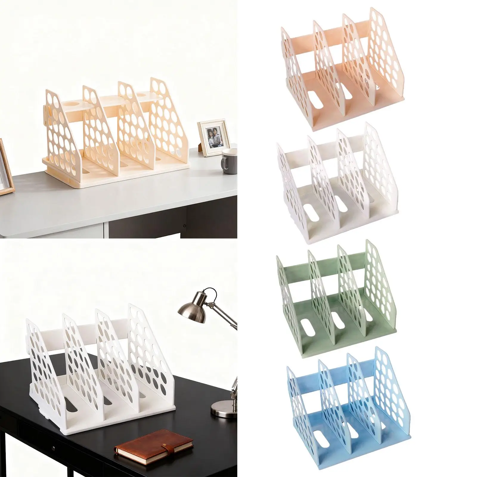 ที่ใส่แฟ้มเอกสารแบบตั้งโต๊ะ 3 ช่อง สำหรับจัดระเบียบเอกสารในสำนักงานหรือห้องเรียน