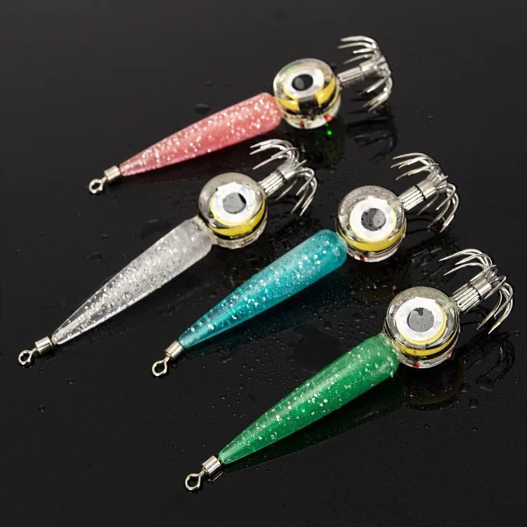Fishing Lures 5g Squid Hook with LED Light Squid Jig Lure Luminous Webfoot Octopus Egi Artificial Bait Cuttlefish Sea Tackle image 6