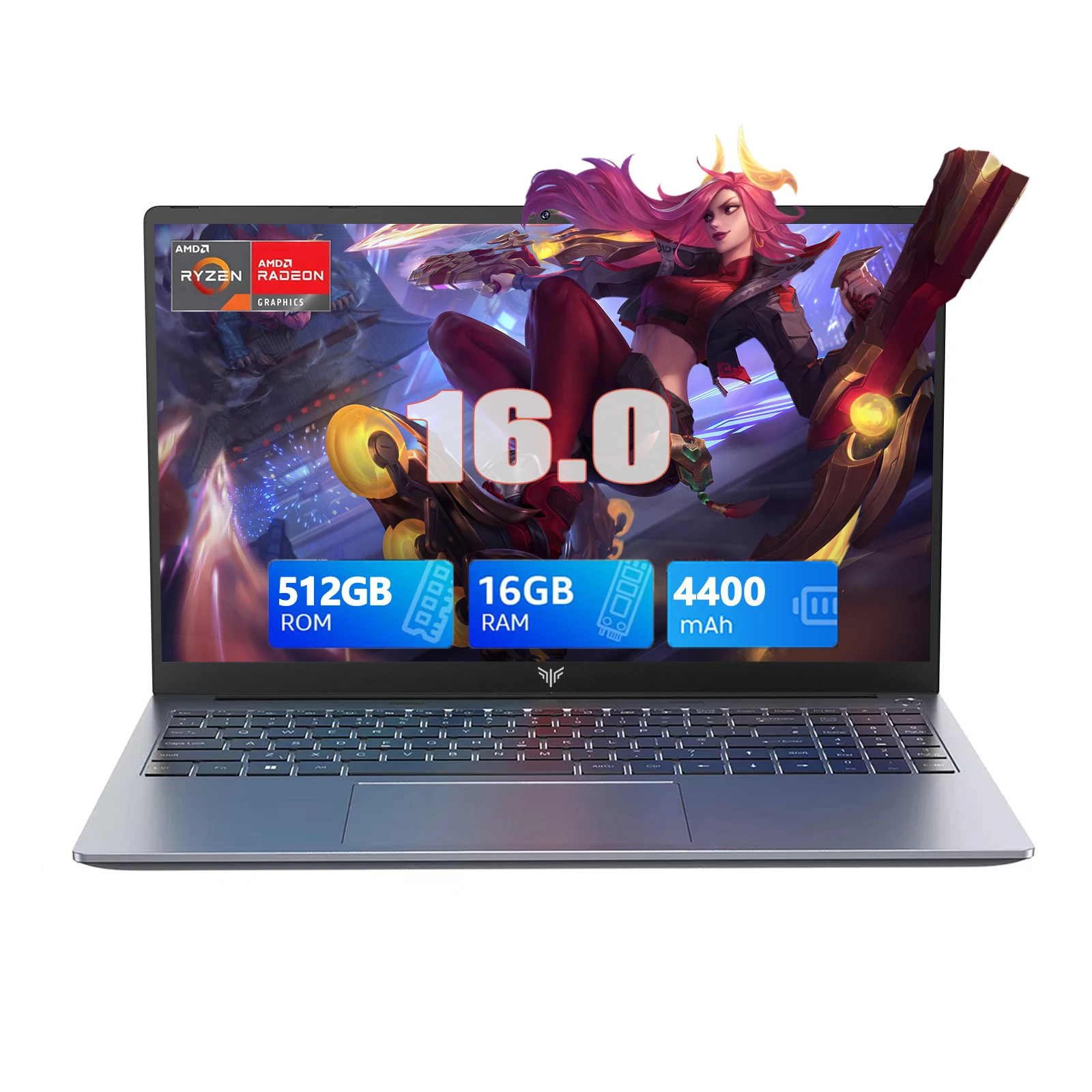 ACEMAGIC ordinateur portable 16 pouces FHD ordinateur portable de jeu AMD Ryzen 7 H255 16GB RAM 512GB SSD Windows 11 Pro ordinateur portable rétro-éclairé KB Wifi6 BT5.2