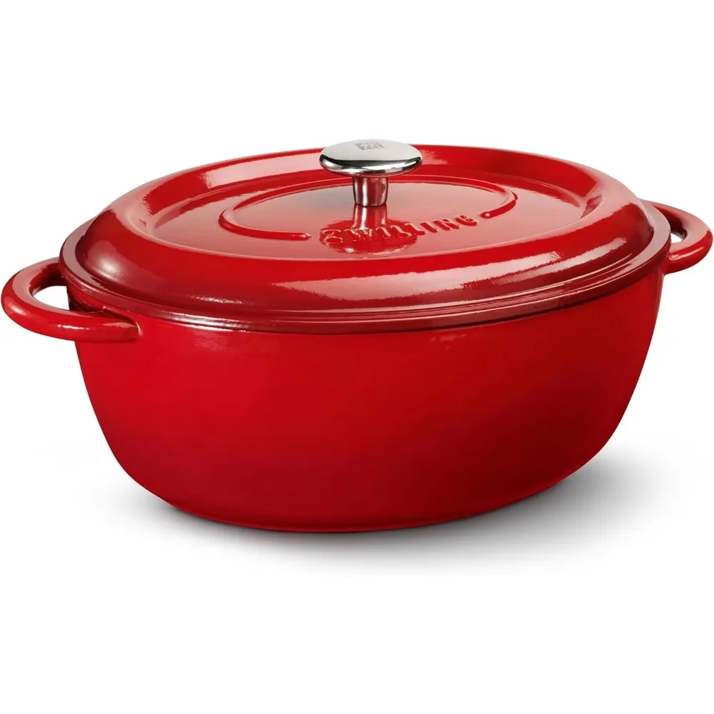 

1.4 gal Cast Iron Round Enameled Dutch Oven, 29 cm, 4.7 L, Dishwasher Safe