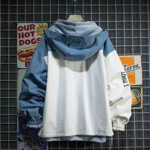 Imagen 2 del producto Nuevo 2025 primavera mujer con capucha lindo estampado de tiburones estilo japonés Patchwork sudaderas con capucha para adolescentes chaqueta moda Harajuku mujer sudadera