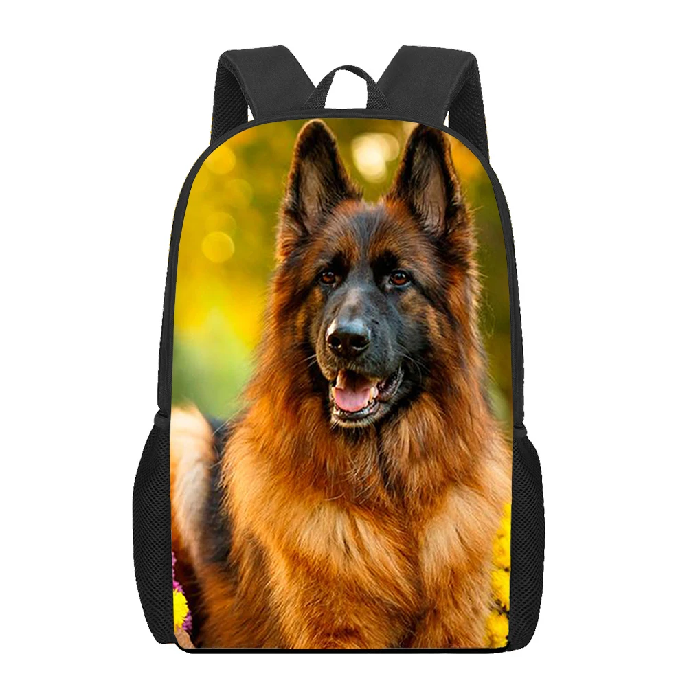 German Shepherd Dog 3D Pattern School Bag for Children Girls Boys Casual Backpacks Kids Backpack Student School Bags Backpack