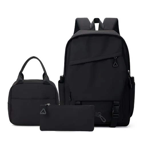 3 unids/set mochila para estudiantes de campus, mochilas escolares para niños y niñas para adolescentes, hombres y mujeres, bolso de mano, bolsillo de mano, mochilas de nailon, bolsa de viaje
