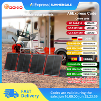 Dokio 97W 150W 195W 295W Portable Foldable Solar Panel with 12V Controller Flexible Solar Panel for Family Camping Trip