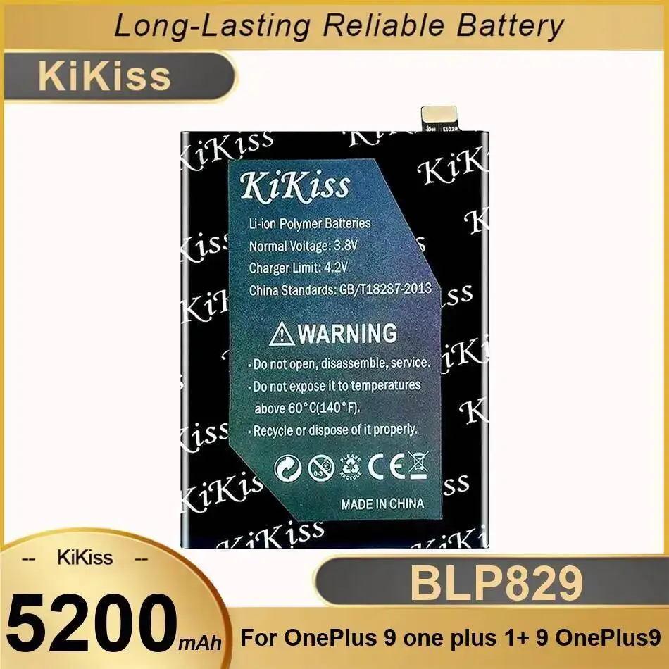 

Аккумулятор мобильного телефона BLP829 для Oneplus 9, долговечный, высокая производительность, 5200 мАч