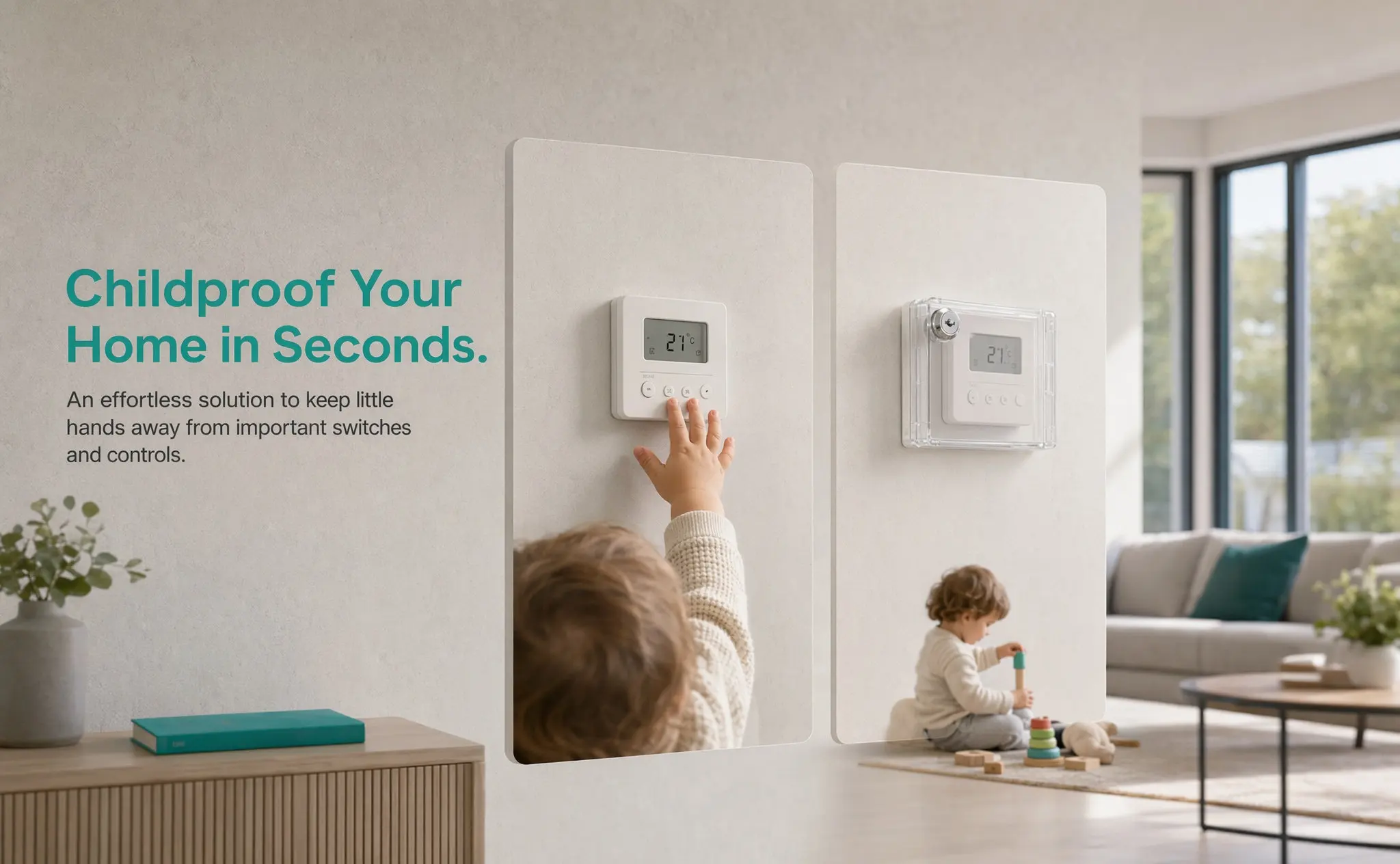 1Set Lockable Central Air Switch Cover Baby Proof Outlet Box Plastic Ac Panel Protector Child Safety Electrical Guard