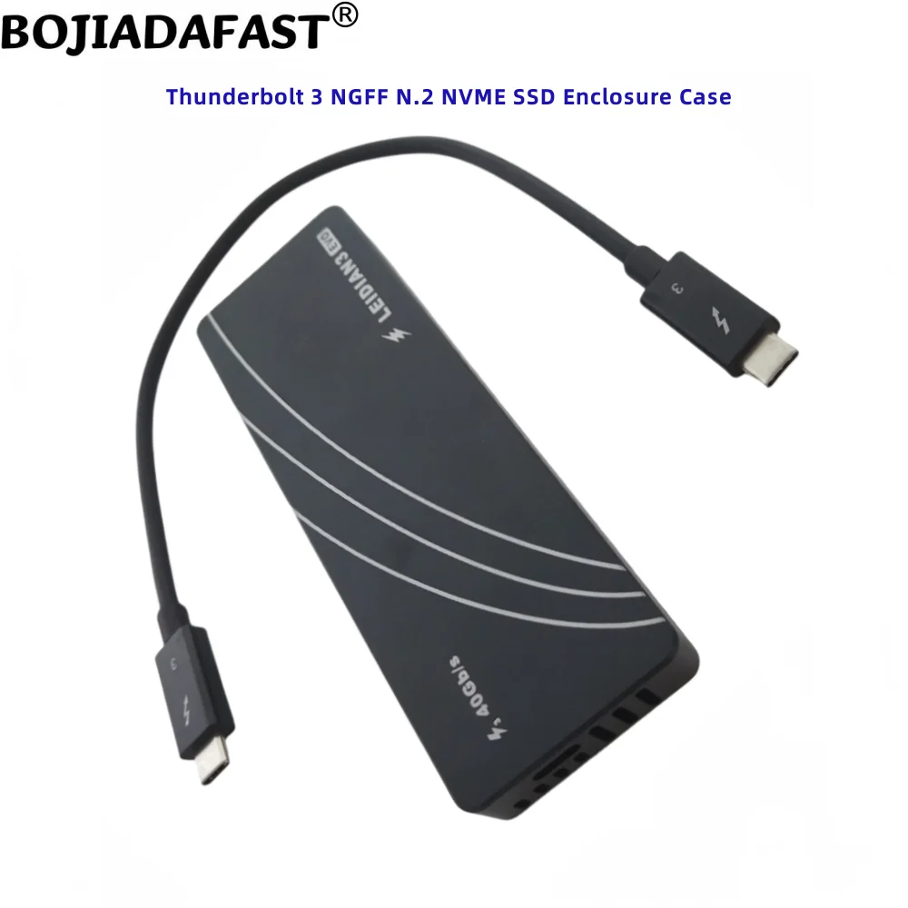 

40Gbps Thunderbolt 3 NGFF M.2 M2 NVME SSD Case Enclosure + Thunderbolt3 Data Cable