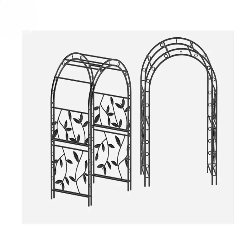 

Wrought iron arched flower stand Vine moon arch flower stand Clematis bracket Climbing vine flower stand European wrought iron
