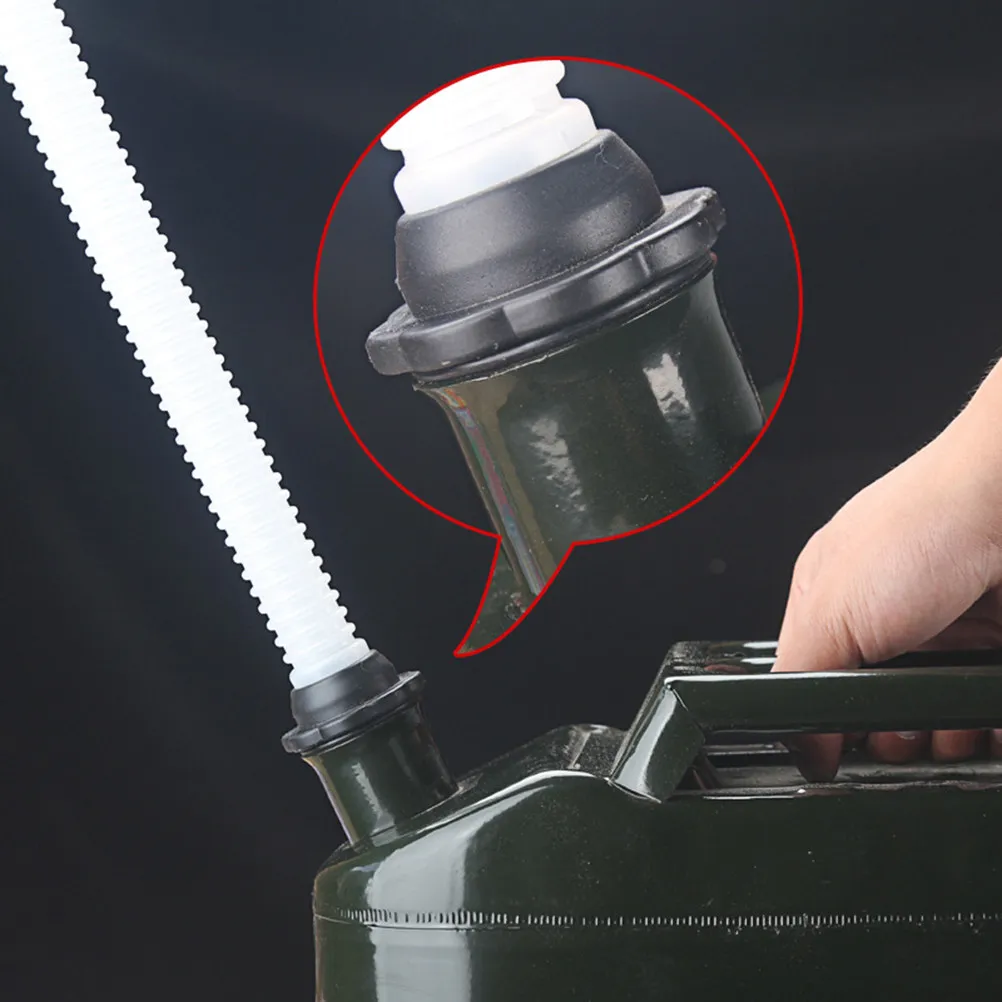 2Pcs Oil Guide Pipe Gas Can Spout Replacement Plastic Extended Flexible Filter for Water Bucket Fuel Transfer Black