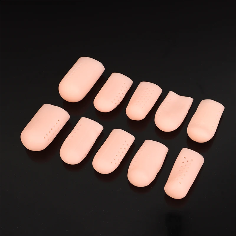 

【L】5 Pair Foot Care Silicone Finger Toe Cap Protector Cover Thumb Sleeve Corn Blisters Pain Relief Toe Tube Bunion Correction