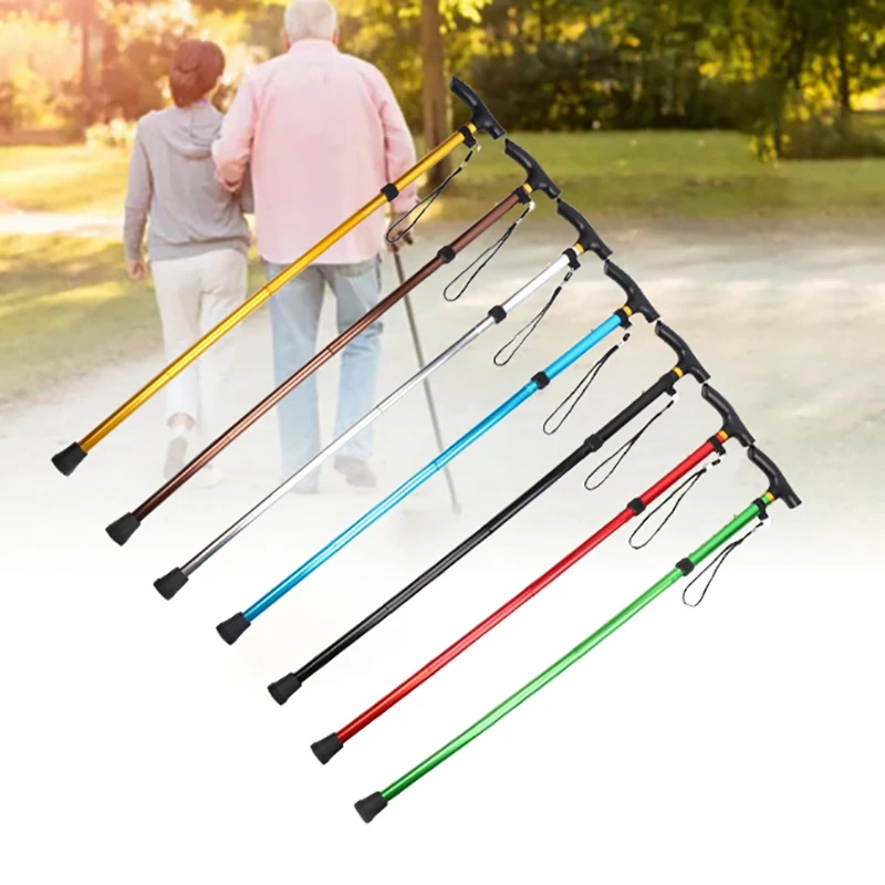 Walking Cane Elder Cane Adjustable Folding Canes Collapsible Senior Sticks Elder Crutches For Mothers The Elder Fathers