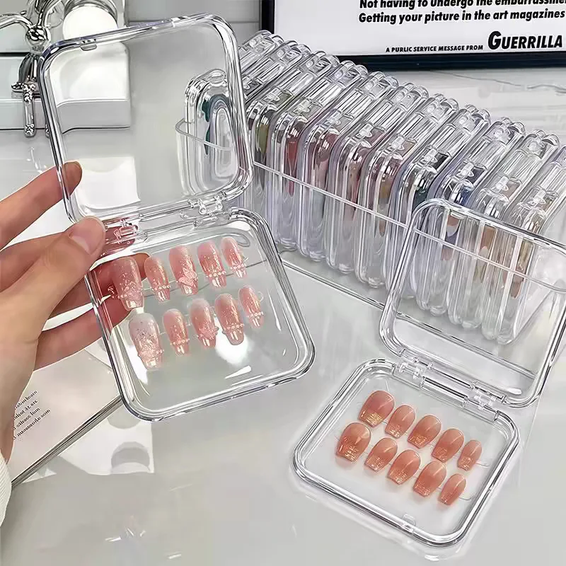 10PCS Press-On Nail Storage Acrylic Boxes