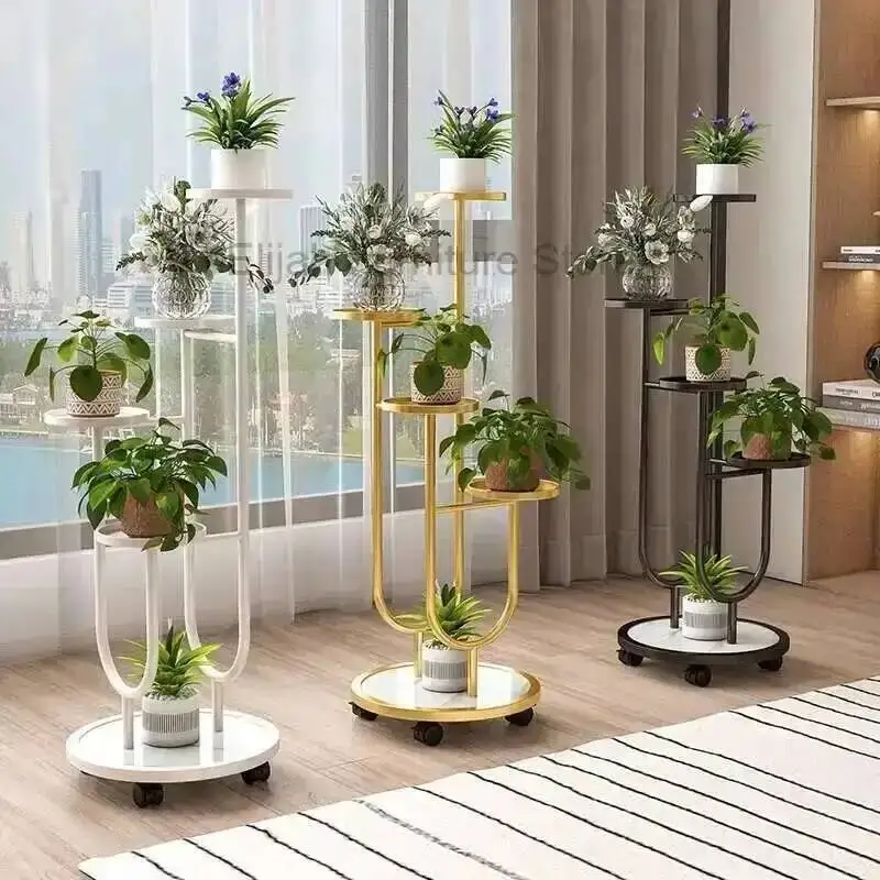 Rack Aesthetics Living Modern Simple Room Flower Design Plant Display Shelf Wedding Decoration Art Planten Rek Home Furniture
