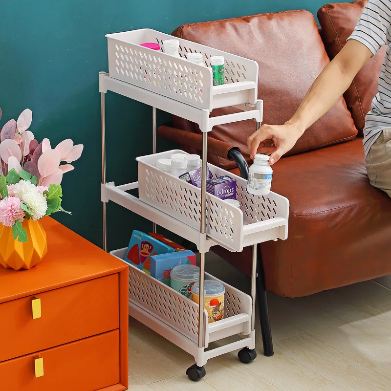 Kitchen Storage Rack, Bathroom Crevice Pull-out Storage Rack, Bathroom Floor To Floor Multi-level  and Storage Rack