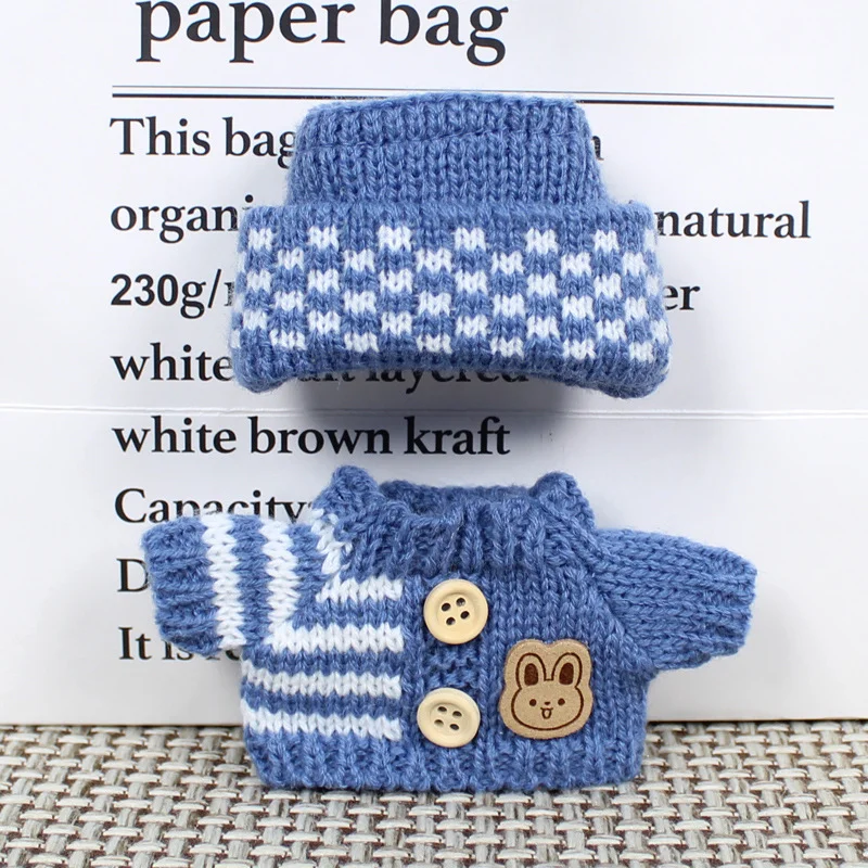 

17cm Mini Plush Doll'S Clothes Outfit Accessories For Korea Kpop Exo Labubu Idol V1 V2 sweater winter change Clothing Gift