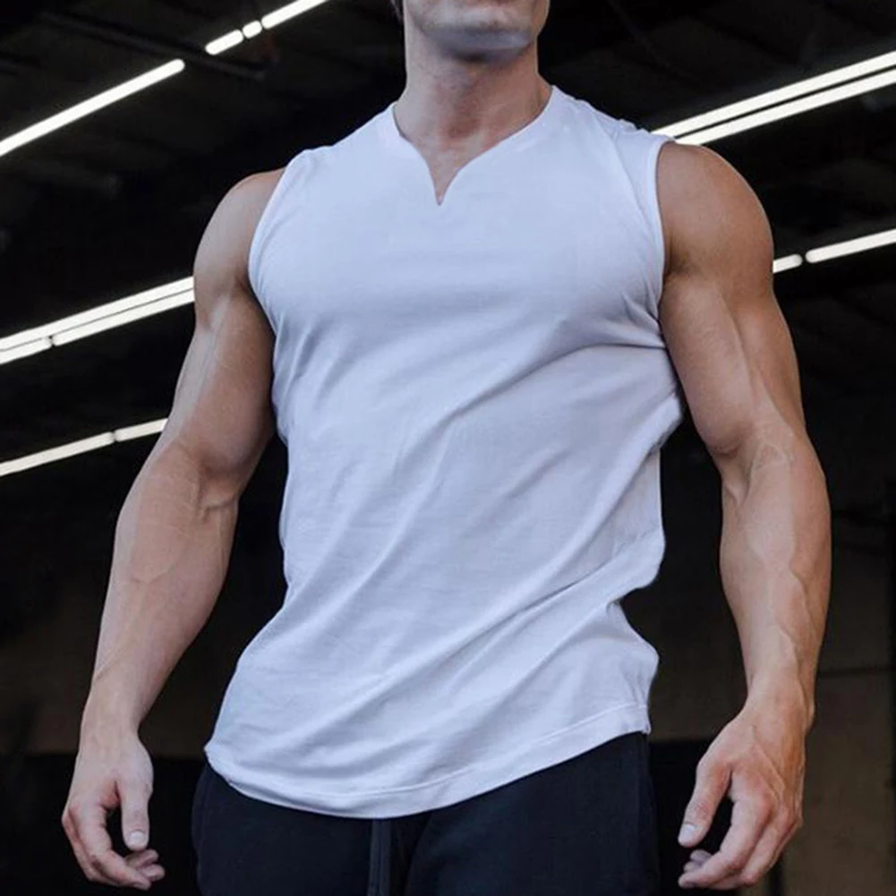 

Shirt Sportswear Acation Daily Muscle Singlets Running Vests Sleeveless Bodybuilding Cotton Male Comfy Fashion