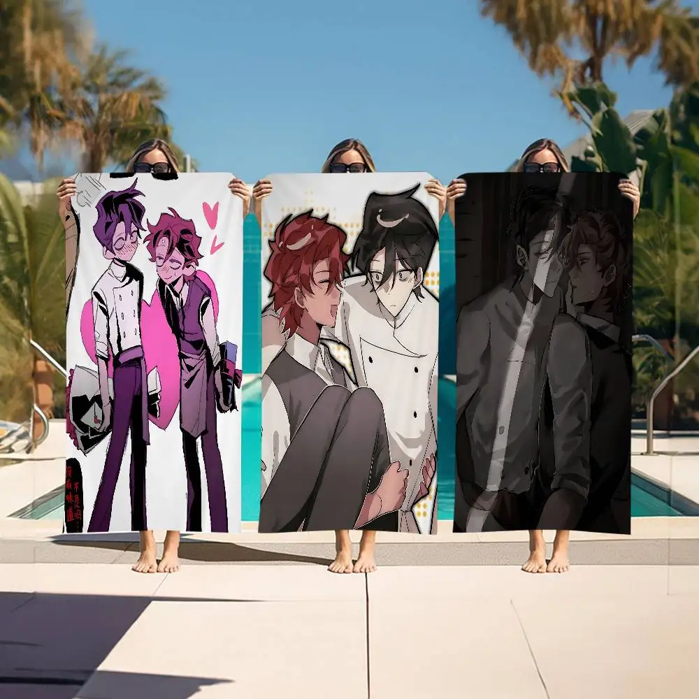 Vincent Rody Dead P-Plates Anime Beach Swimming Towel Soft Absorbent Washcloth Children's Gifts for Kids Travel Camping Gym