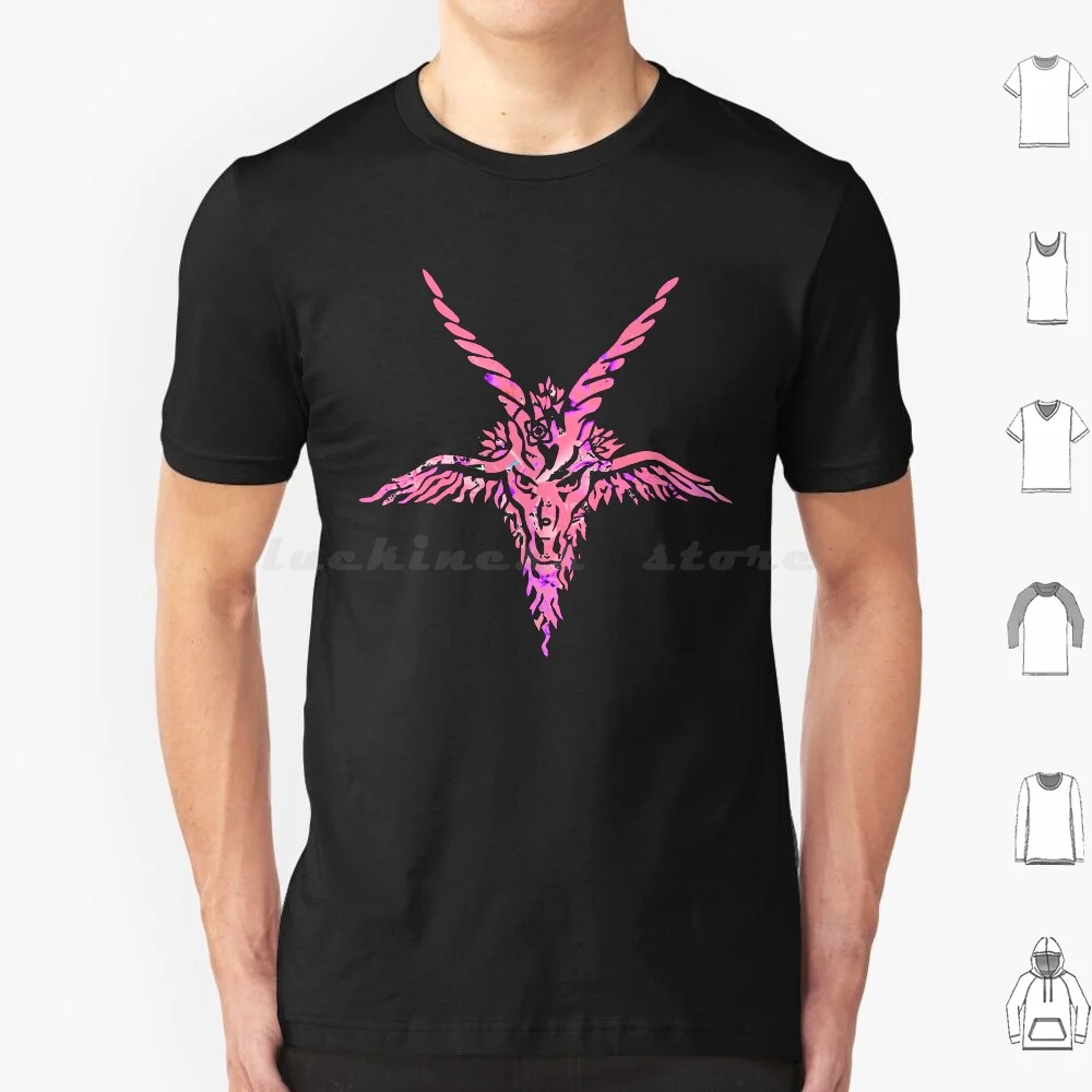 Beaubaphomet T Shirt Cotton Men Women DIY Print Spiritual Satan Goat White Lucifer Baphomet Icon Cool Halloween Goth