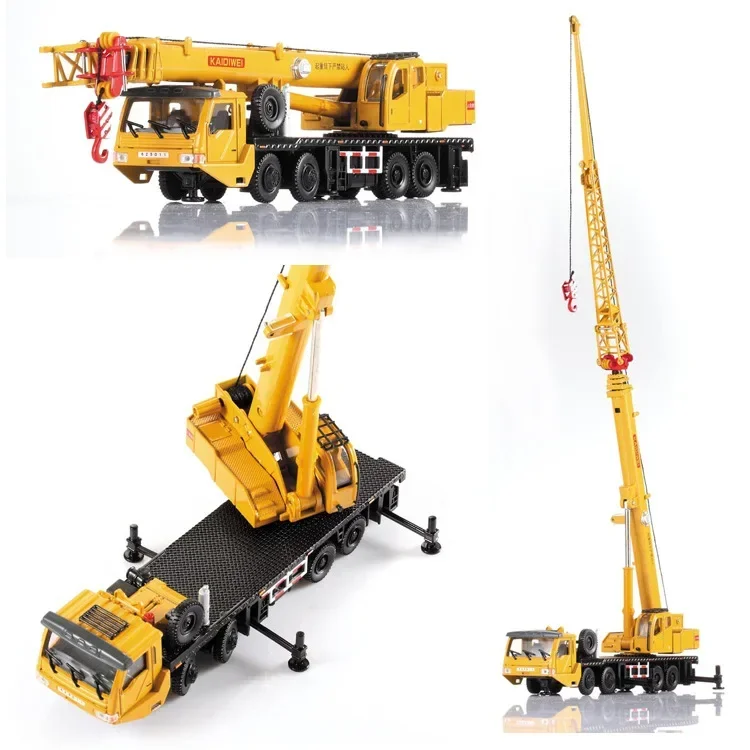 

'1:55 Simulation Alloy Diecast Engineering Crane 360 Rotate With 4 Front Wheel Steering Engineering Car Model Kid Toy