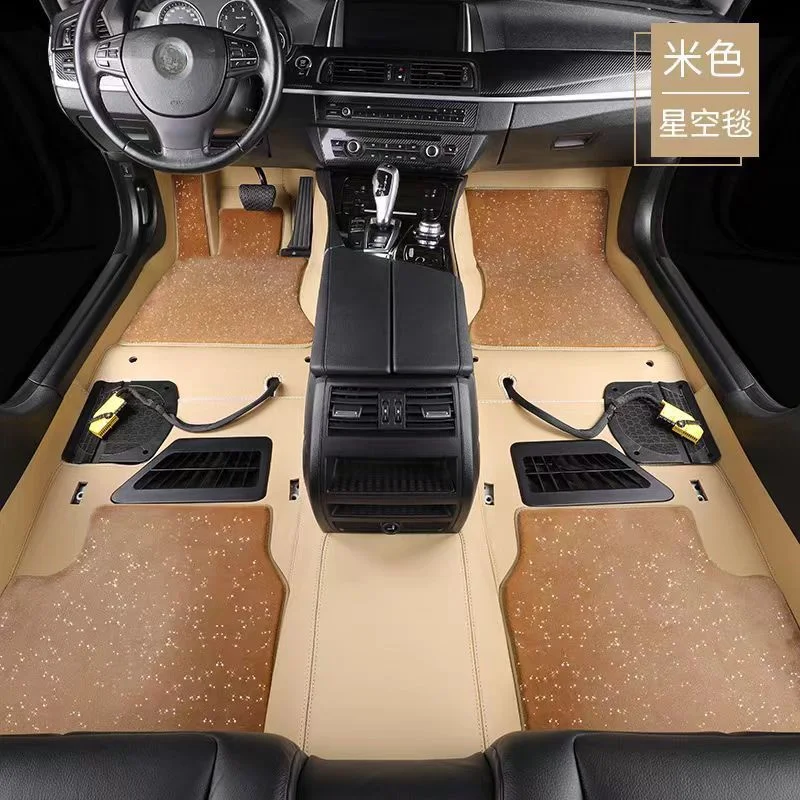 360 Full Surround Car Floor Mats Leather Five Seat Set For Audi Zero Run C10 C11 T03 B10 B01 C01 C16