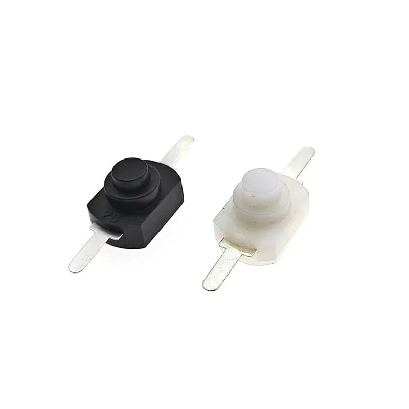 Flashlight switch 12*8MM Mini Push Button Switch On Off 1208YD Self Locking For Electric Torch DC 30V 1A Black White