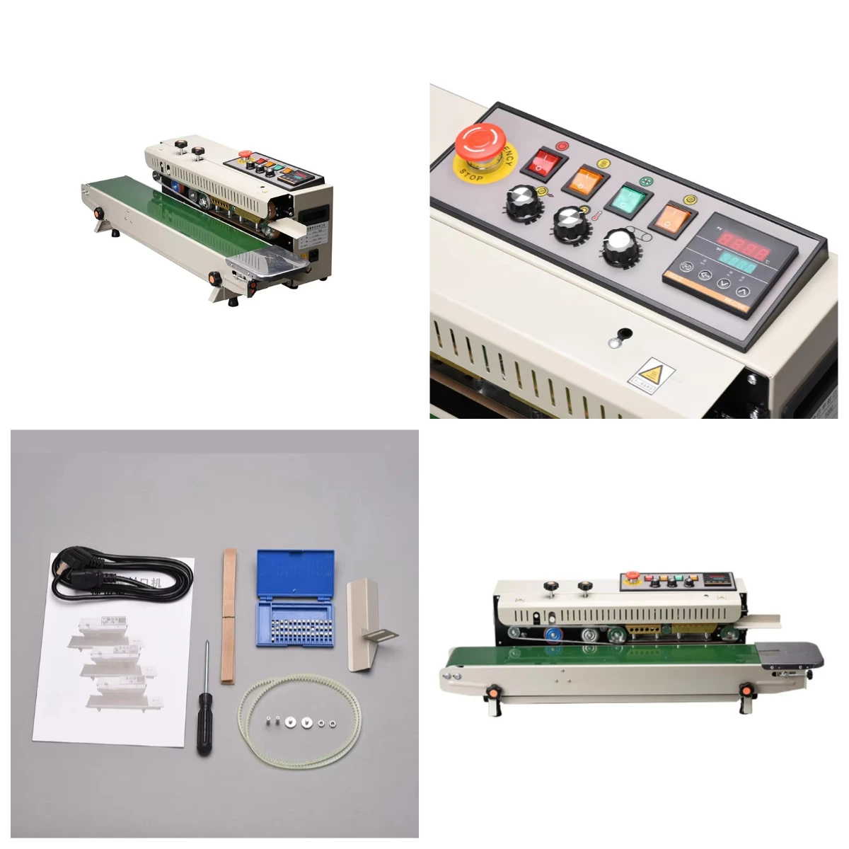 

STLFR-1000 Stainless Steel Automatic Continuous Date Sealing Machine Plastic Film Bag Tea Ink Wheel Sealing Machine