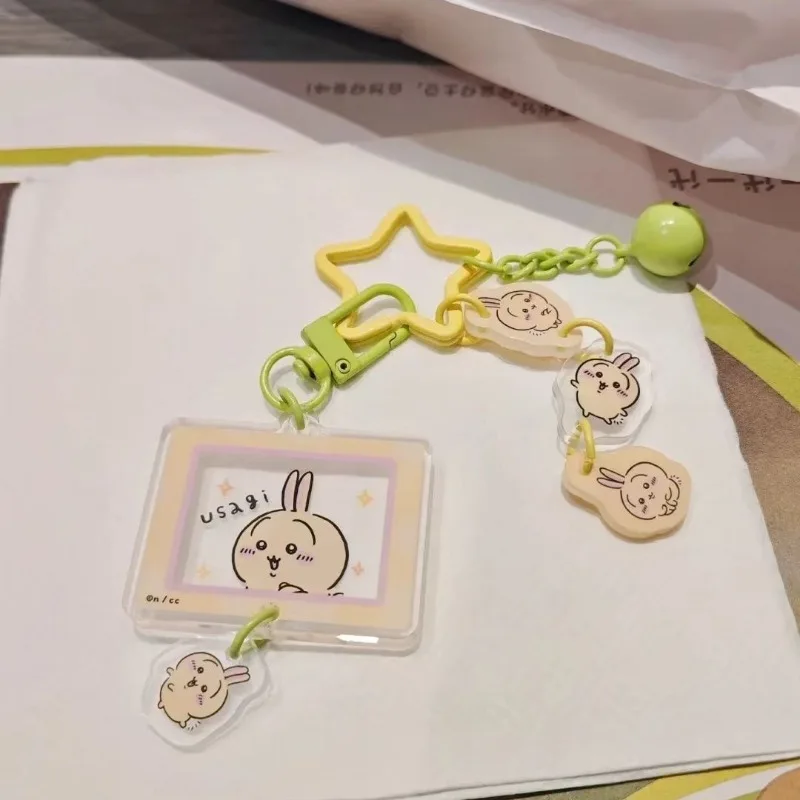 MINISO Chiikawa Usagi Hachiware لطيف المفاتيح مفتاح حقيبة مدرسية قلادة فتاة هدية قلادة أنيمي جميل Ins Kawaii اكسسوارات لطيفة #4