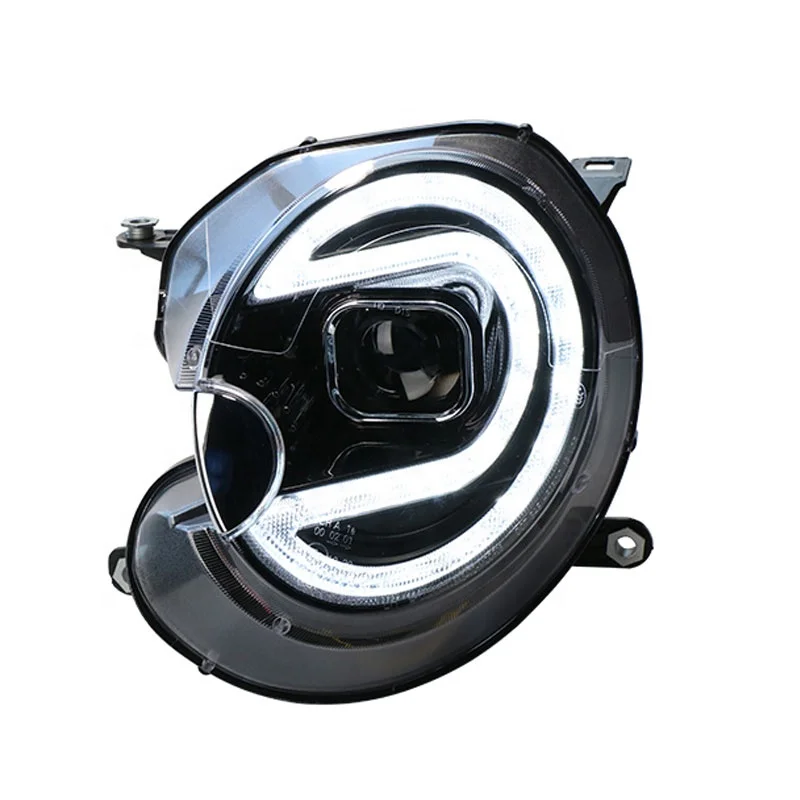 For BMW Mini Cooper Clubman R55 R56 R57 2007-2013 Year LED Front Light Black Housing With Daytime Running Light
