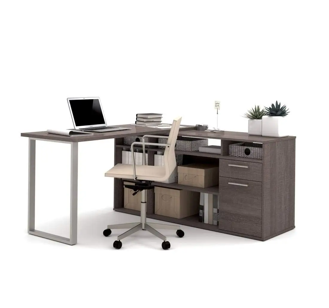 

Modern L-Shaped Executive Office Desk, Customized
