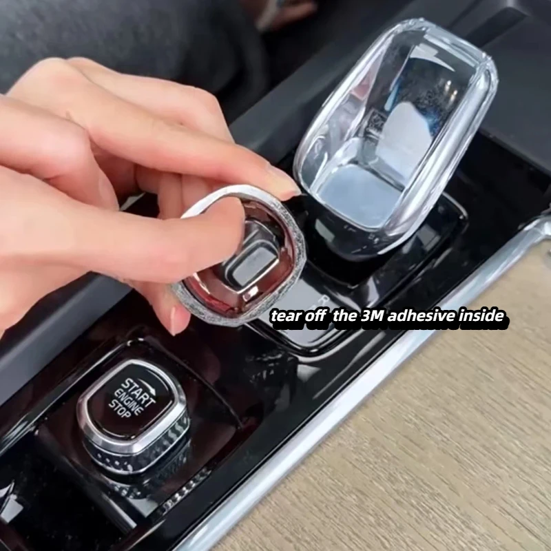 For Volvo XC60 S90 XC90 S60 V60 V90 One Click Start Crystal Knob Cover Knob Protective Trim Interior Modification Accessories