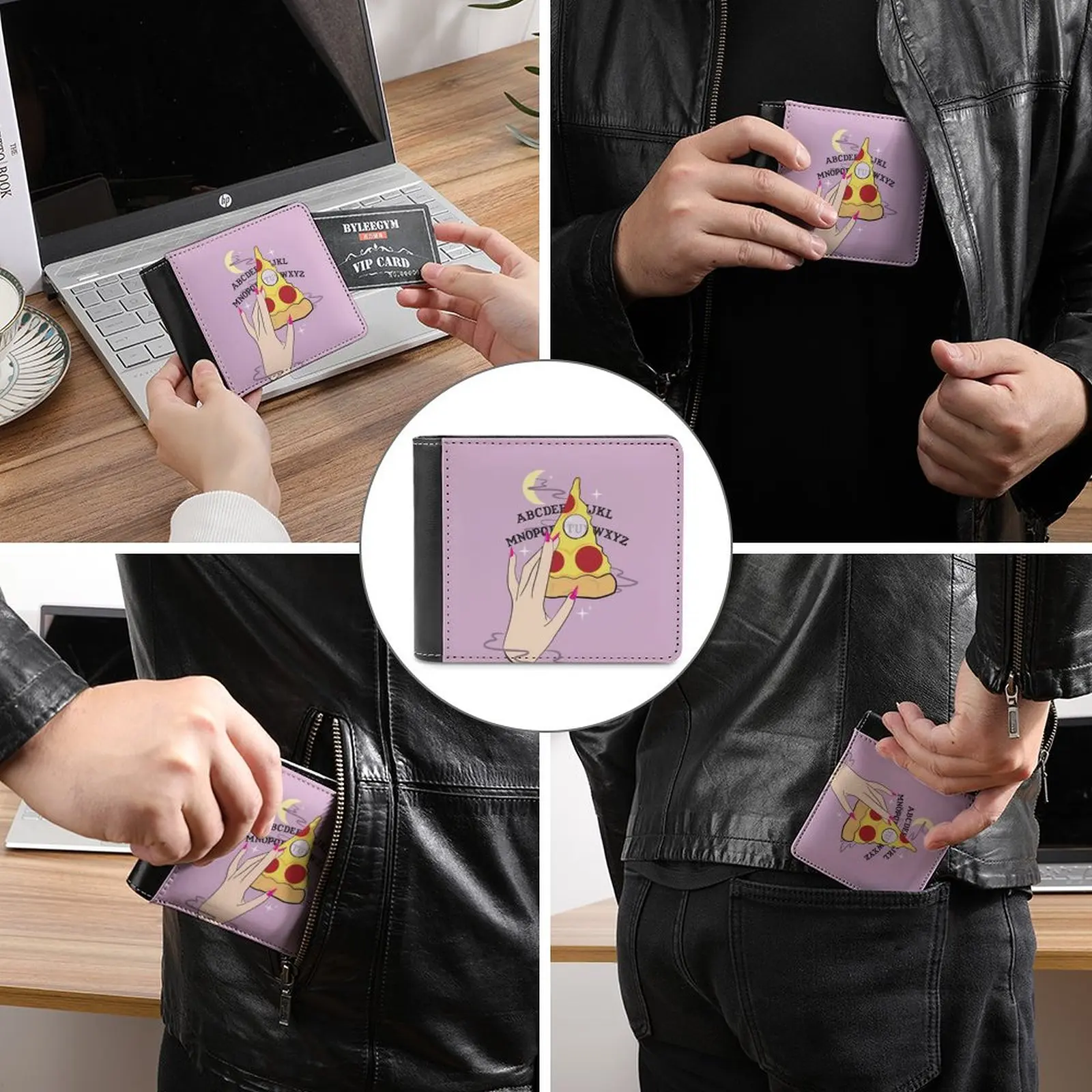 Ramen Skull Fashion Creditcard Portemonnee Leren Portefeuilles Gepersonaliseerde Portefeuilles Voor Mannen En Vrouwen Ramen Skull Skulls Dark Halloween