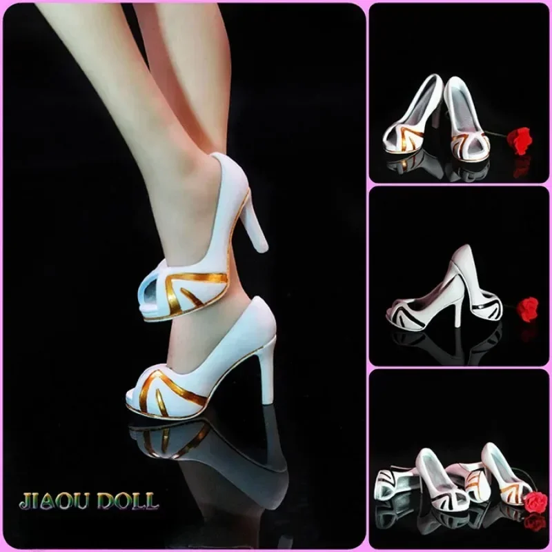 Zapatos de tacón alto con Boca de pescado para mujer, zapatos con punta abierta, modelo de varios colores para figura de acción de 12 ", muñeca PH JAOUJ, escala 1/6