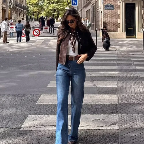 Imagen 2 del producto Chaquetas de otoño para mujer, abrigos nuevos a la moda, chaquetas cálidas cortas y elegantes para mujer, prendas de vestir exteriores elegantes para viajes juveniles en la calle, 2025