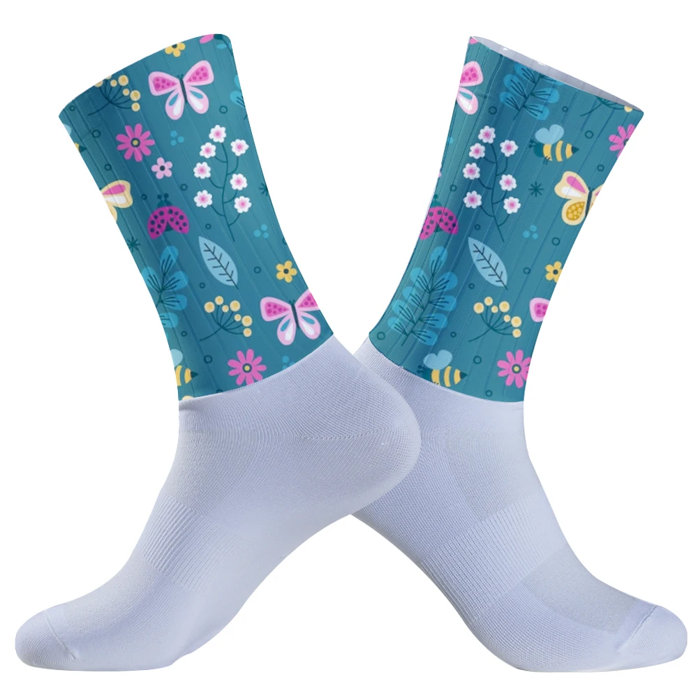 Chaussettes de sport hip-hop pour hommes et femmes, chaussettes de cyclisme, chaussettes de vélo, chaussettes de basket-ball, chaussettes de course, mode de rue, chaussettes de patinage à roulettes