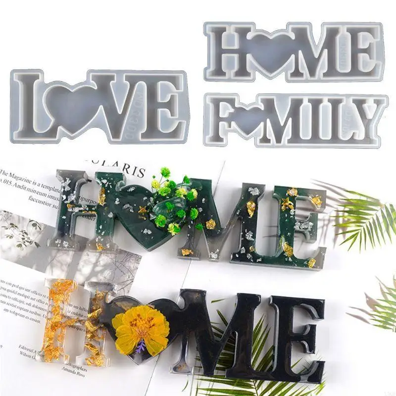

1/3pieces Love Home Семейная смола эпоксидная плесень