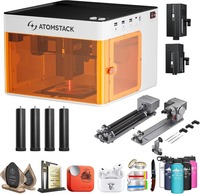 ATOMSTACK P1 5W Blue Light 1.2W IR Red Light Dual Laser Engraver Portable 2-in-1 With Rotary Roller Set R8 Pro for All Metal ABS
