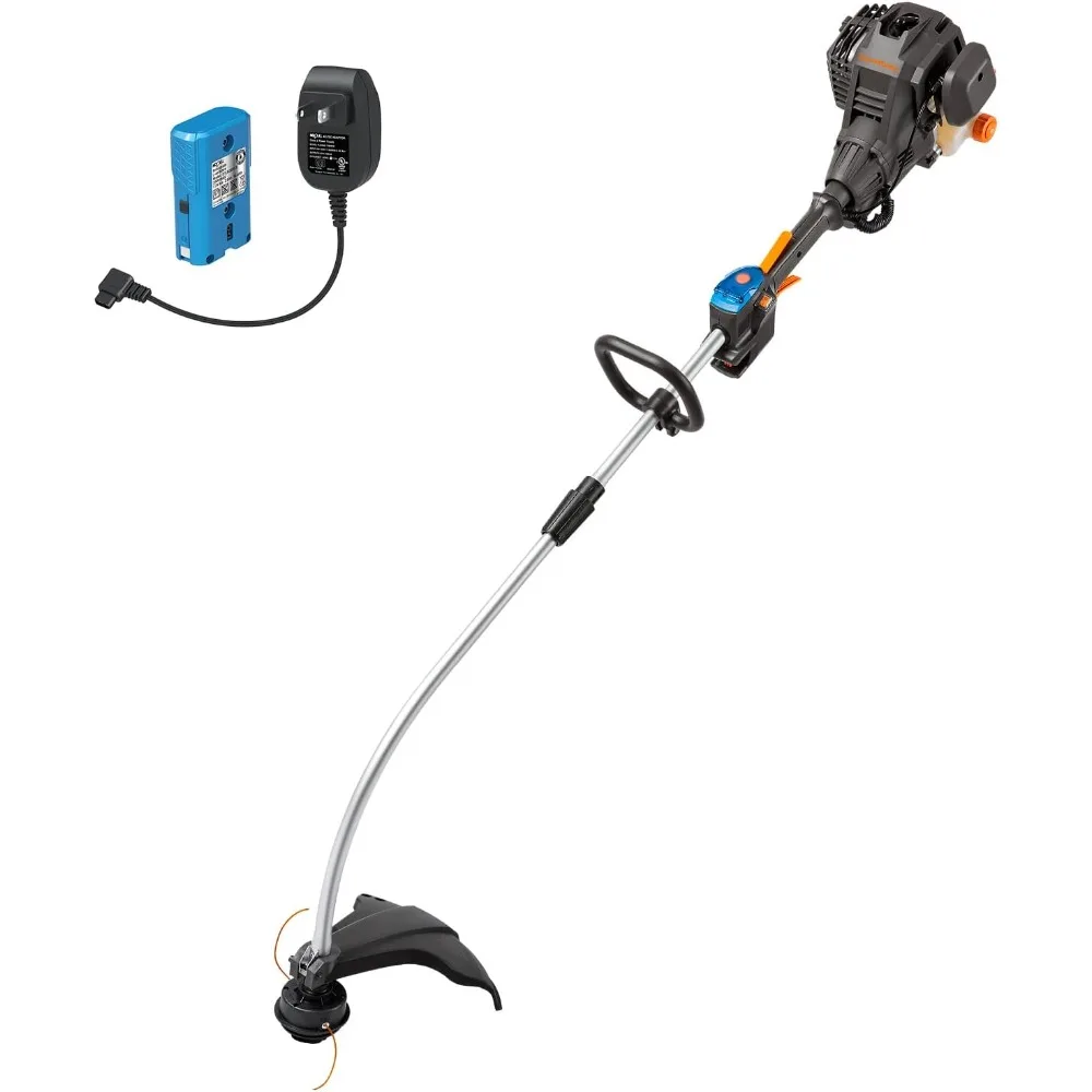 

LawnMaster NPTGCP2517B No-Pull Gas String Trimmer with Electric Start 25cc 2 Cycle,17-Inch