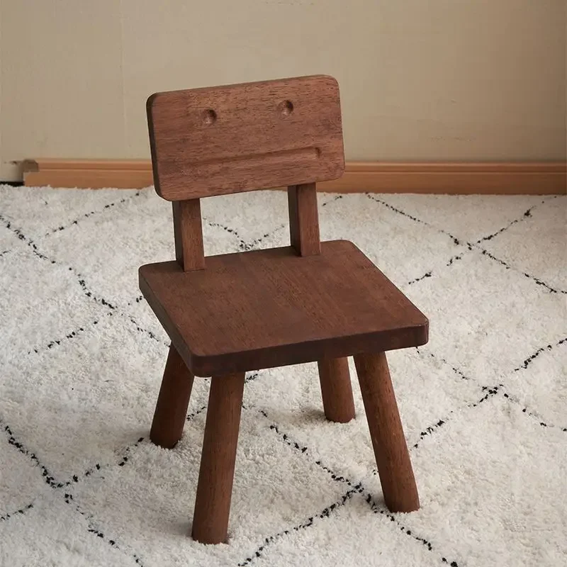 Solid Wood Cookie Stool Children Small Bench Changing Shoes Ottoman For Living Room Decor Mini Creative Chair Furniture Gift